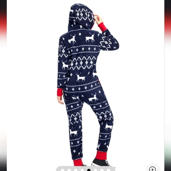 NWT!! Tipsy Elves, Women's Blue Reindeer Jumpsuit, NEW! - $89.95 - Picture 2 of 16